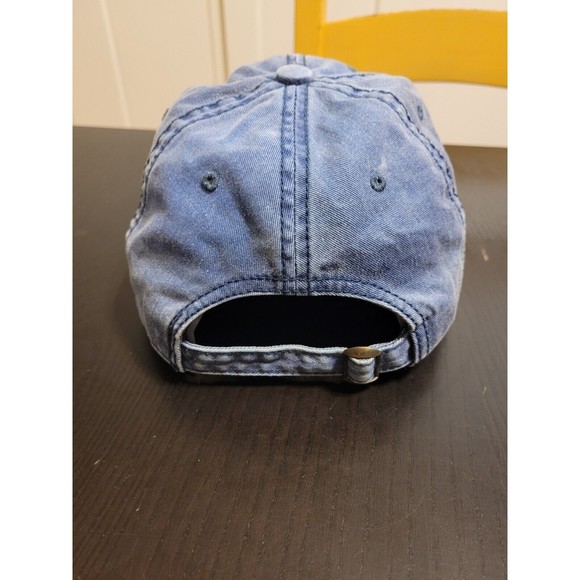 Veteran US Air Force Patch Denim Cobra Hat Strap Back Cap Blue - Picture 3 of 7